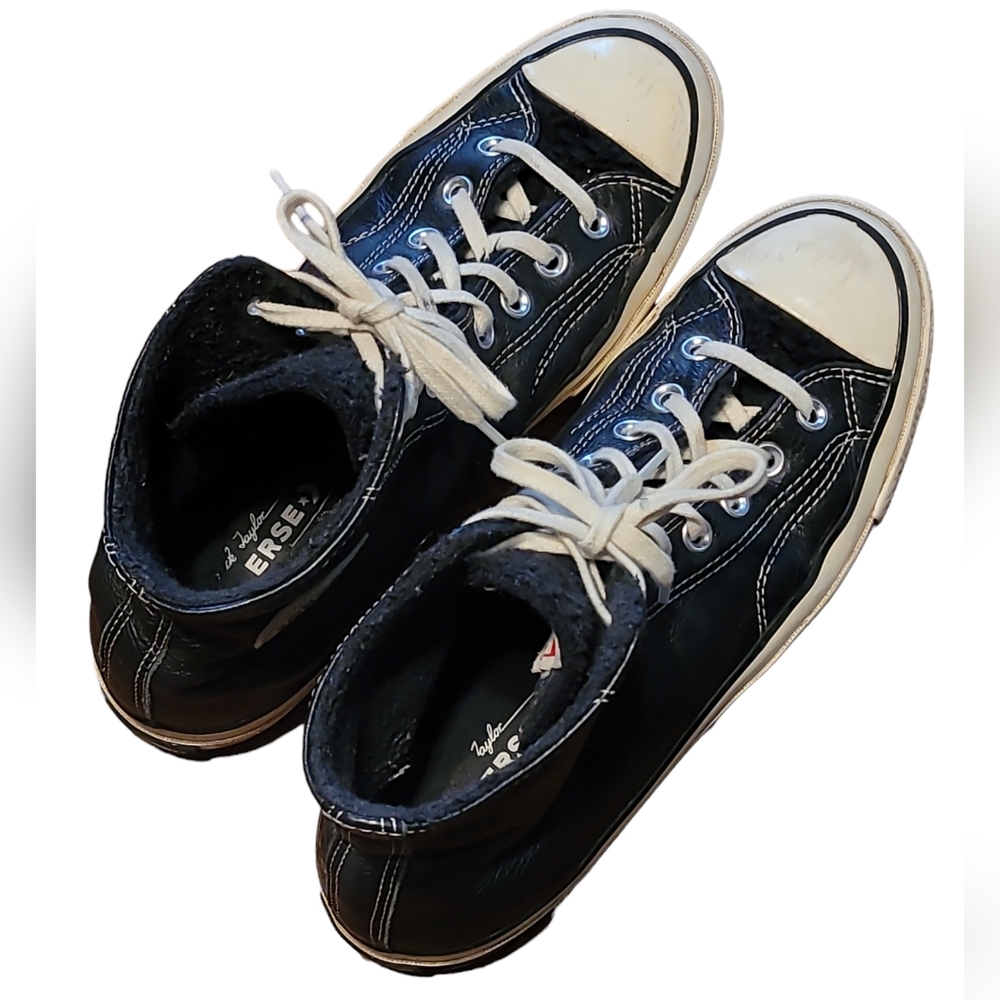 Converse Chuck 70 High Top Mens 8 1/2 Sherpa Lined Leather Basketball Shoes
